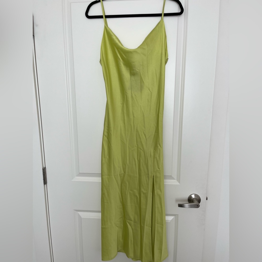 Paper Heart green loose dress with slit